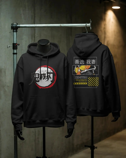 Demon Slayer Graphic Zenitsu Electric Anime Hoodie